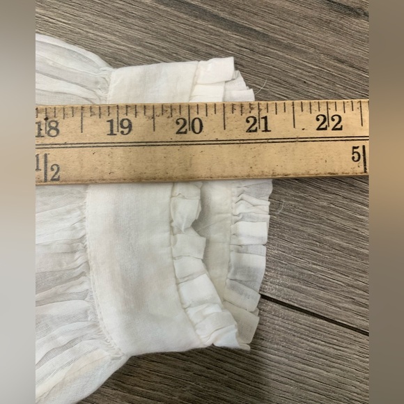 NWT FARM Rio Off-White V Neckline Waist Tie Blouse Size XL - Picture 7 of 11